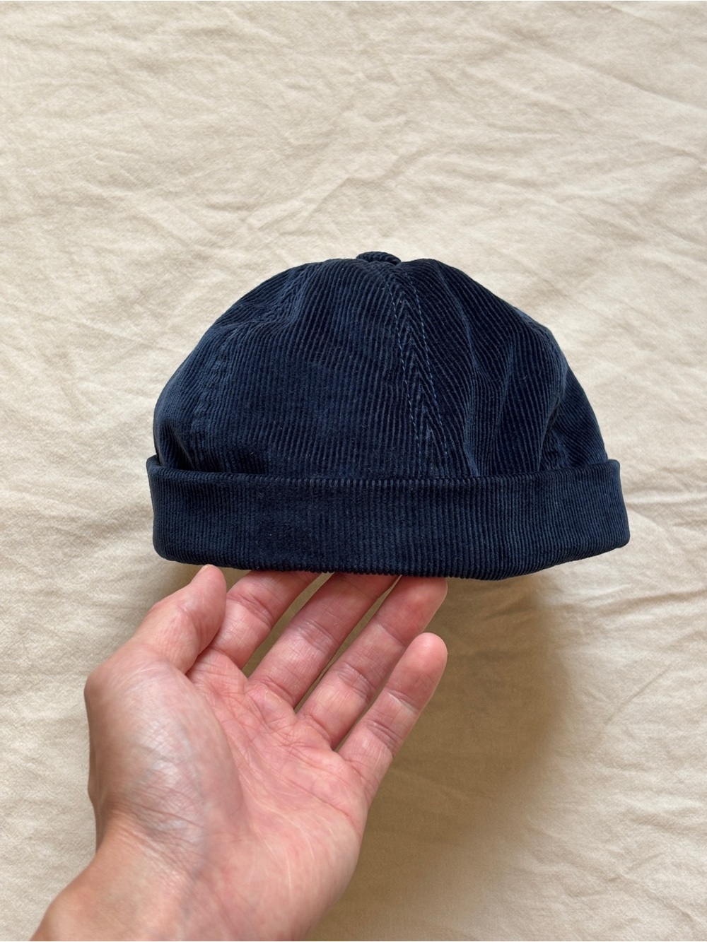 A.P.C. Raph Corduroy Brimless Cap Navy